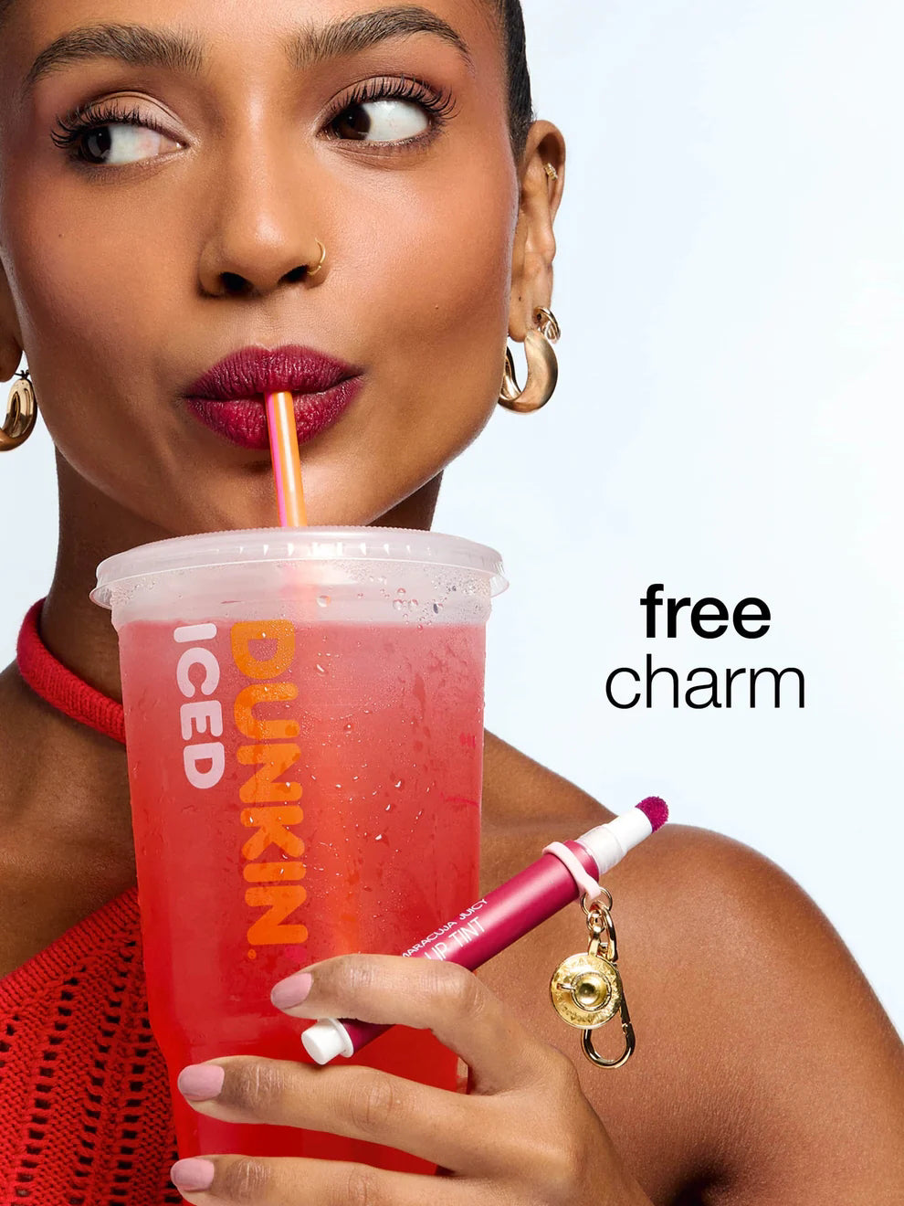 Dunkin' maracuja juicy lip tint stain + free charm duo