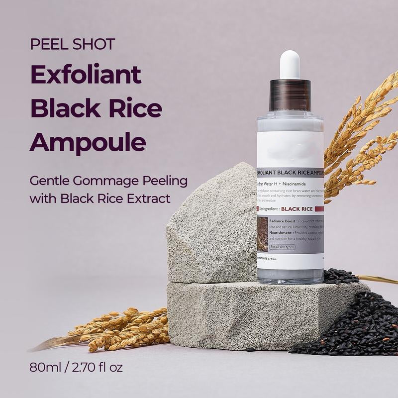 Peel Shot Glow Rice Ampoule Duo - Serums for Brightening, Exfoliating, and Moisturizing - Suitable for All Skin Types