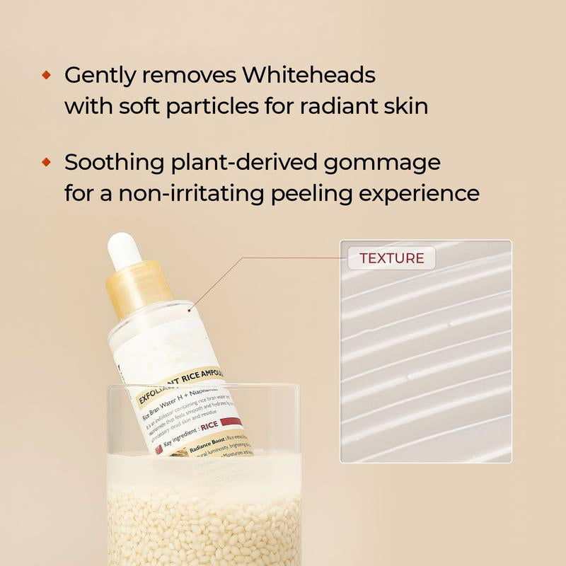Peel Shot Glow Rice Ampoule Duo - Serums for Brightening, Exfoliating, and Moisturizing - Suitable for All Skin Types