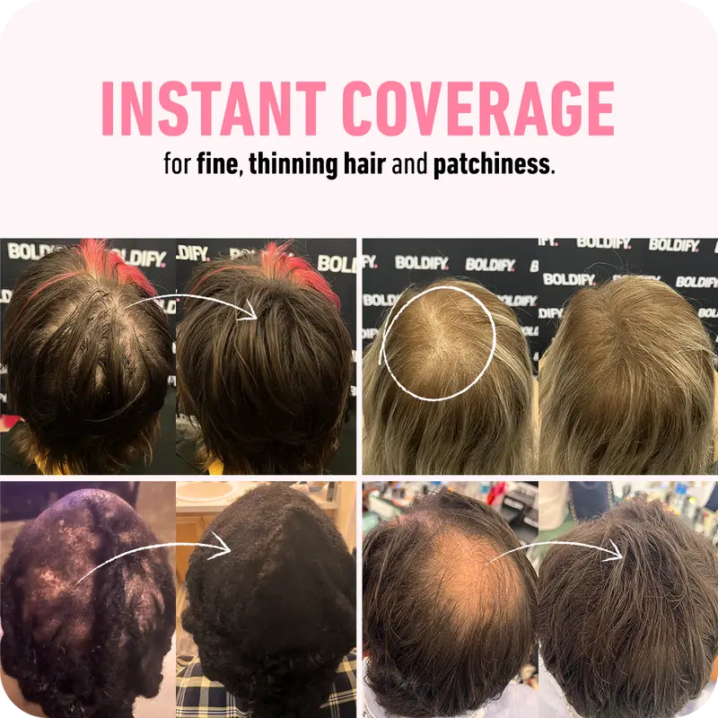 Hair Thickening Fibers - Natural Plant-Based Formula for Seamless Finish & Full Coverage - 8 oz - Women's Health Award Winner 2023