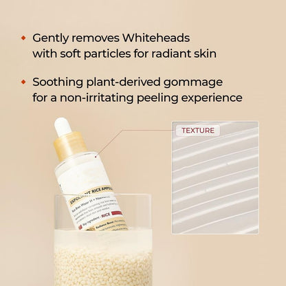 Peel Shot Glow Rice Ampoule Duo - Serums for Brightening, Exfoliating, and Moisturizing - Suitable for All Skin Types