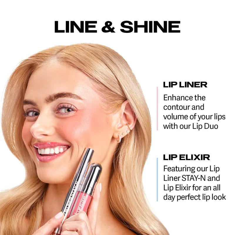 Lip Liner Stain - All Day & Night Lipliner with Hyaluronic Acid & Vitamin E - Long Lasting Formula - 0.12 fl oz / 3.5 ml