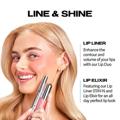 Lip Liner Stain - All Day & Night Lipliner with Hyaluronic Acid & Vitamin E - Long Lasting Formula - 0.12 fl oz / 3.5 ml