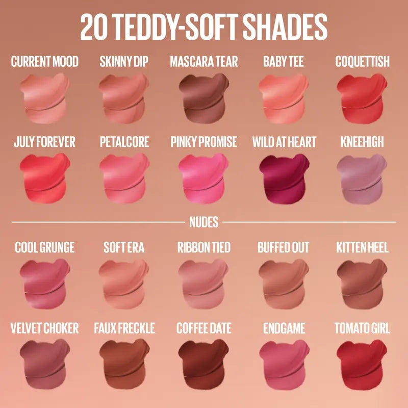 Super Stay Teddy Tint, 12HR Wear, Lightweight, Long Lasting and Smudge Proof Soft Matte Lipstick