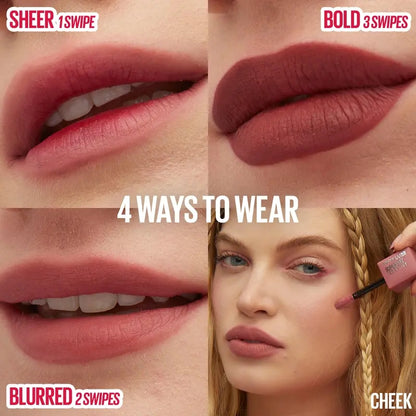 Super Stay Teddy Tint, 12HR Wear, Lightweight, Long Lasting and Smudge Proof Soft Matte Lipstick