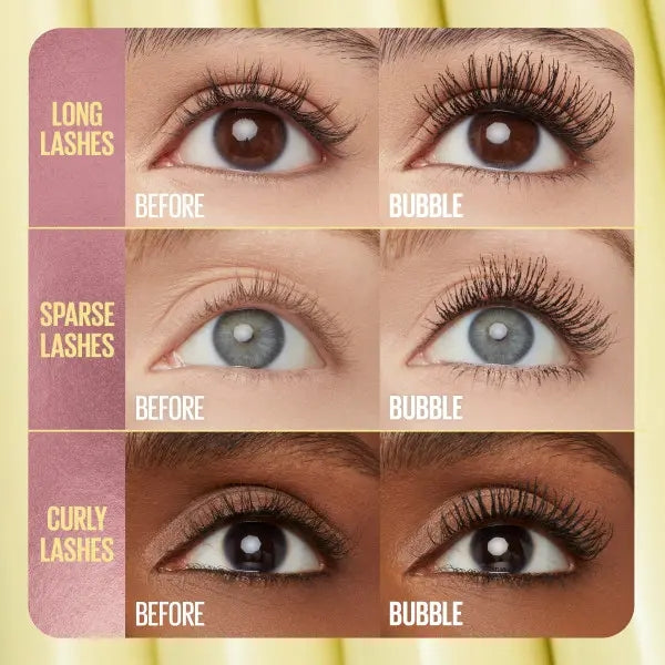 Colossal Bubble Mascara, get Buildable Volume and Length for Bold, Separated Lashes, for 24HR